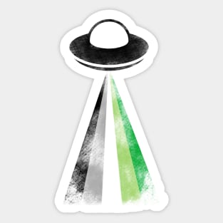 Gaylien Aromantic Pride UFO Sticker